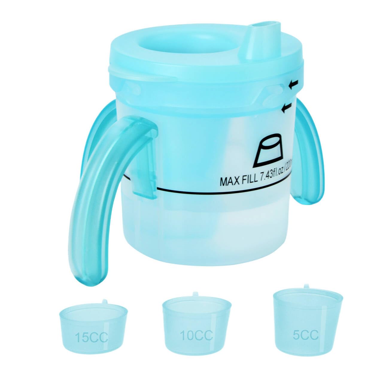 Healvaluefit Dysphagia Cup for Adult, Spill Proof Cup, Choke Proof Cup 5cc 10cc 15cc for Swallowing Problems, Gift Gadgets for Dementia, Parkinson's, Stroke