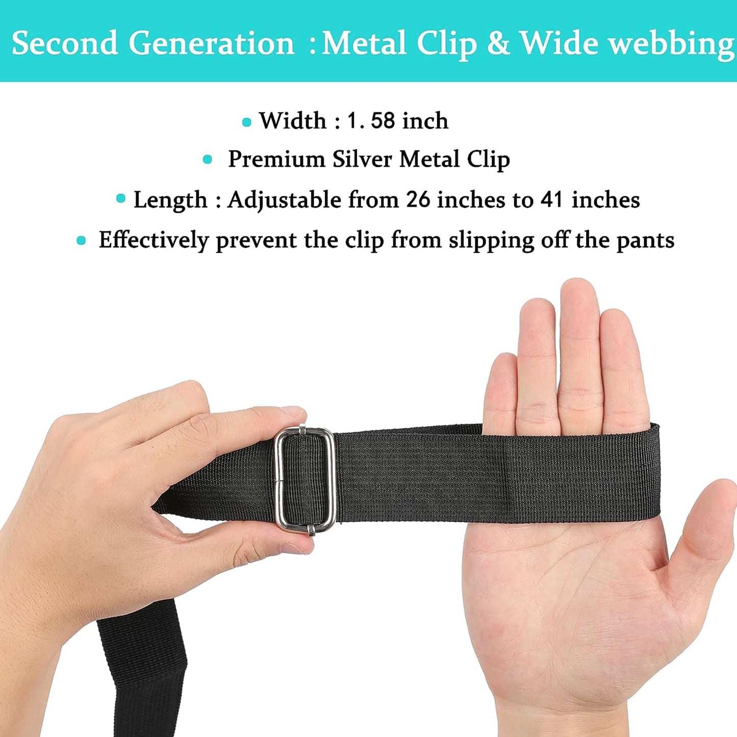 Fanwer Metal Clip Dressing Aid - 2Pcs, 2nd Gen, Adjustable 26-41 Inches - Ideal for Elderly, Disabled, Seniors, Pregnant Women, and Handicapped Individuals.