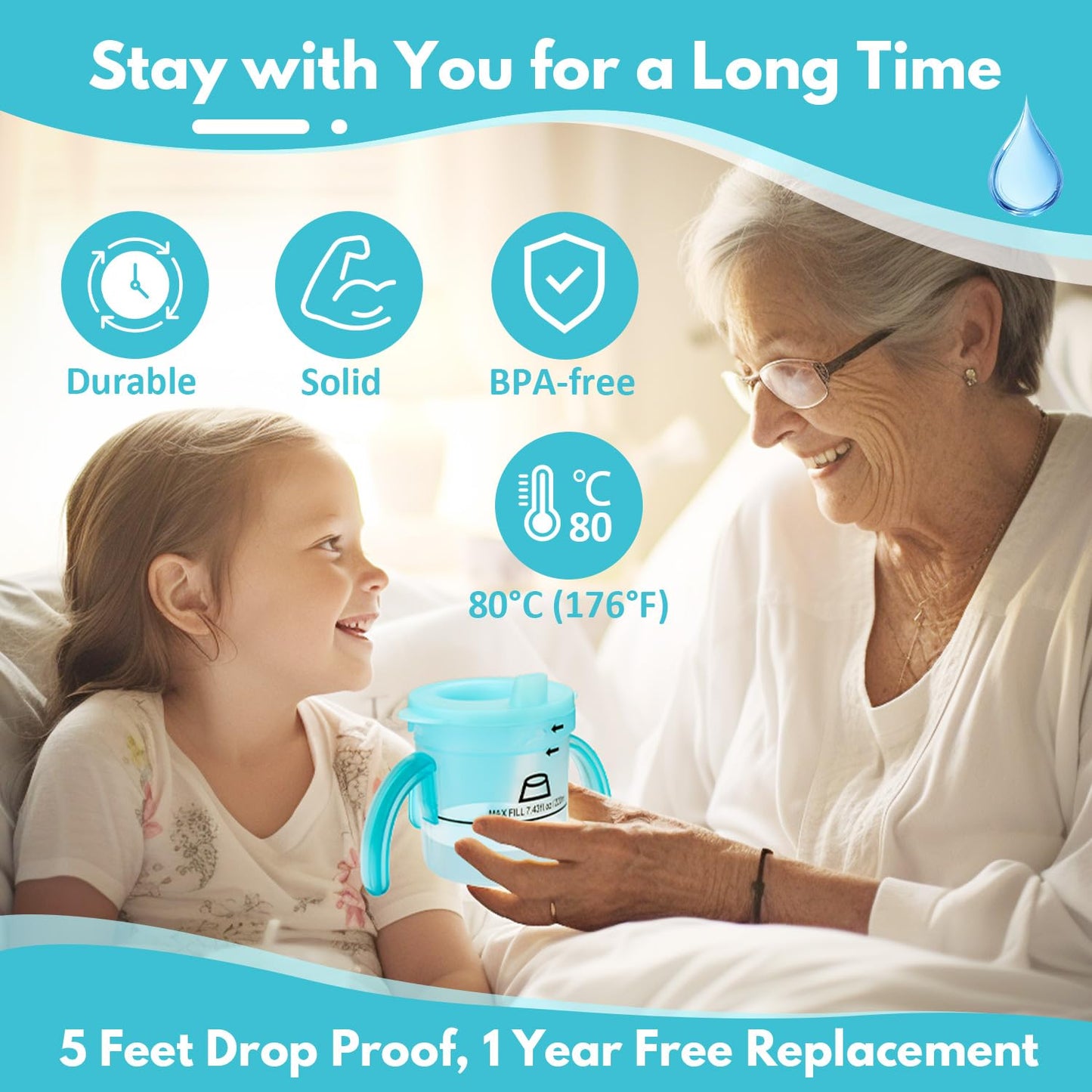 Healvaluefit Dysphagia Cup for Adult, Spill Proof Cup, Choke Proof Cup 5cc 10cc 15cc for Swallowing Problems, Gift Gadgets for Dementia, Parkinson's, Stroke
