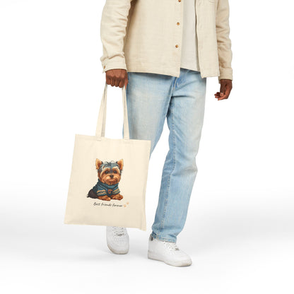 Best Friends Forever Dog Tote Bag - Cute Cotton Canvas for Pet Lovers