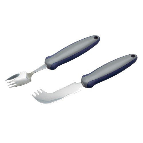 Homecraft Newstead Cutlery, Angled Nelson Knife, for One Hand Eating, Utensil for Elderly, Disabled, Handicapped, Parkinson's Disease, and Arthritis Users, Non Slip Easy Grip