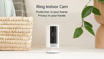 Ring Indoor Cam (2nd Gen) | latest generation, 2023 release | 1080p HD Video & Color Night Vision, Two-Way Talk, and Manual Audio & Video Privacy Cover | White