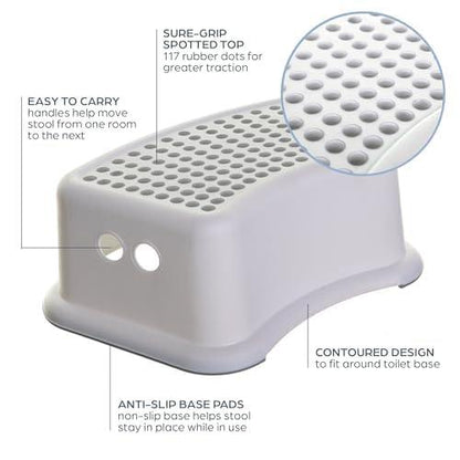 Dreambaby Step Stool for Kids - Non-Slip Base and Contoured Design for Toilet Potty Training and Sink Use