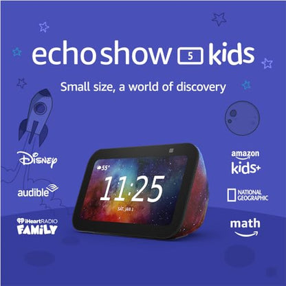 Amazon Echo Show 5 Kids (newest model), Designed for kids, with parental controls, Includes 1 year of Amazon Kids+, Galaxy