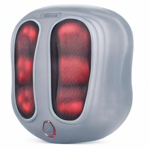 Nekteck Foot Massager with Heat, Shiatsu Heated Electric Kneading Foot Massager Machine for Plantar Fasciitis, Built-in Infrared Heat Function and Power Cord(Gray)