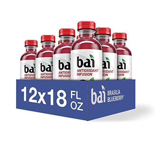 Bai Flavored Water, Brasilia Blueberry, Antioxidant Infused Drinks, 18 Fluid Ounce Bottle (Pack of 12)