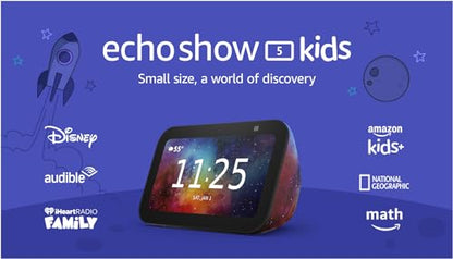 Amazon Echo Show 5 Kids (newest model), Designed for kids, with parental controls, Includes 1 year of Amazon Kids+, Galaxy