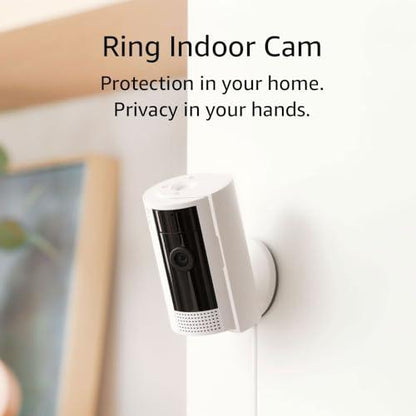 Ring Indoor Cam (2nd Gen) | latest generation, 2023 release | 1080p HD Video & Color Night Vision, Two-Way Talk, and Manual Audio & Video Privacy Cover | White