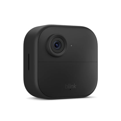 Blink Outdoor 4 (newest model), Wire-free smart security camera, two-year battery life, two-way audio, HD live view, enhanced motion detection, Works with Alexa – 1 camera system