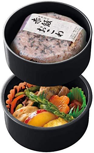 Skater Kiki's Delivery Service 2 Tier Round Bento Lunch Box with Folk (17oz) - Authentic Japanese Design - Microwave Safe - Black