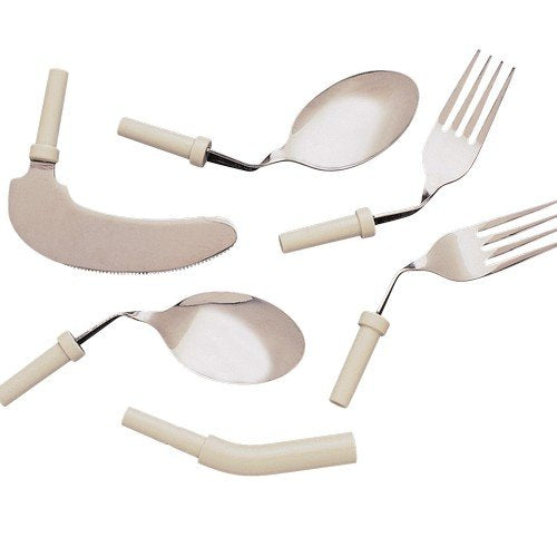 Homecraft Newstead Cutlery, Angled Nelson Knife, for One Hand Eating, Utensil for Elderly, Disabled, Handicapped, Parkinson's Disease, and Arthritis Users, Non Slip Easy Grip