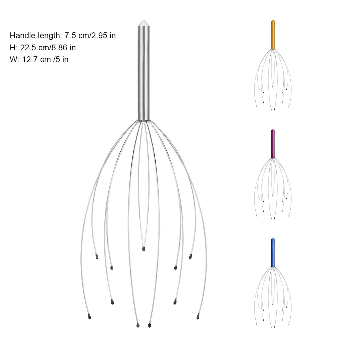 Yeipis 4 Pack Scalp Massagers, Handheld Head Massage Tingler, Scratcher for Deep Relaxation, Hair Stimulation and Stress Relief