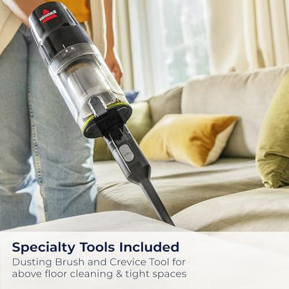 BISSELL CleanView XR Pet 300w Lightweight Cordless Vacuum w/ Removable Battery, 40-min runtime, Deep-Cleaning Furbrush & Tangle-Free Brush Roll, LED lights, XL Tank, Dusting & Crevice Tool, Wall Mount