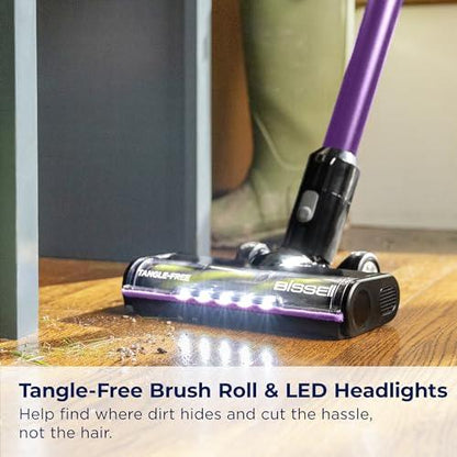 BISSELL CleanView XR Pet 300w Lightweight Cordless Vacuum w/ Removable Battery, 40-min runtime, Deep-Cleaning Furbrush & Tangle-Free Brush Roll, LED lights, XL Tank, Dusting & Crevice Tool, Wall Mount