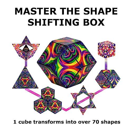 SHASHIBO Shape Shifting Box - Award-Winning, Patented Fidget Cube w/ 36 Rare Earth Magnets - Transforms Into Over 70 Shapes, Download Fun in Motion Toys Mobile App (Artist Series - Confetti)