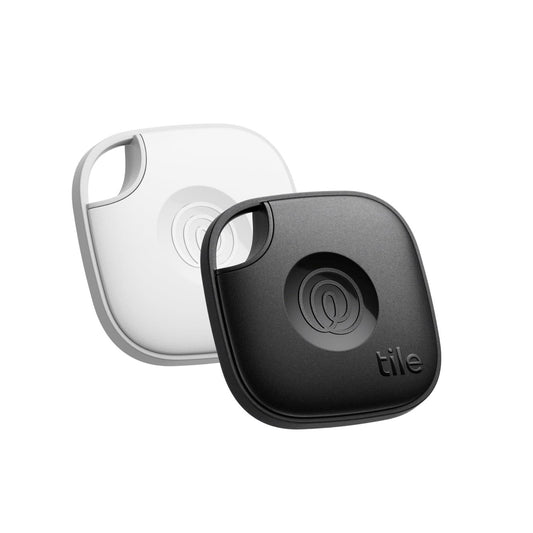 Tile by Life360 Mate (2024) Bluetooth Tracker, Keys Finder and Item Locator for Keys, Bags and More. Phone Finder. Both iOS and Android Compatible. 2-Pack (Black/White)