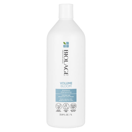 Biolage Volume Bloom Shampoo | Volumizing Shampoo | Lightweight Volume & Shine | For Fine Hair | Paraben & Silicone-Free | Vegan | Cruelty Free | Salon Shampoo | 33.8 Fl. Oz