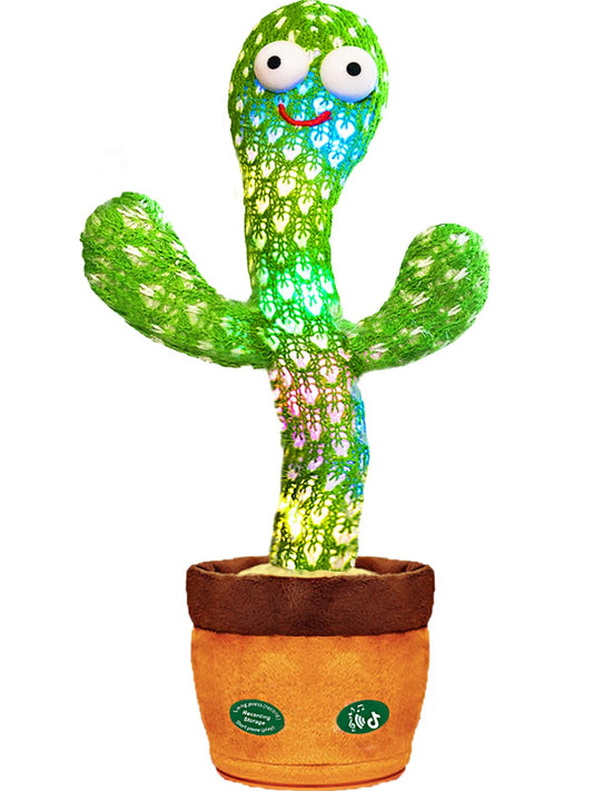 Keculf Talking Cactus Toy with LED 120 English Songs, Singing Musical Toy, Tummy Time Toy Baby Mimicking Repeats What You Say (Audio Recording & Retelling)