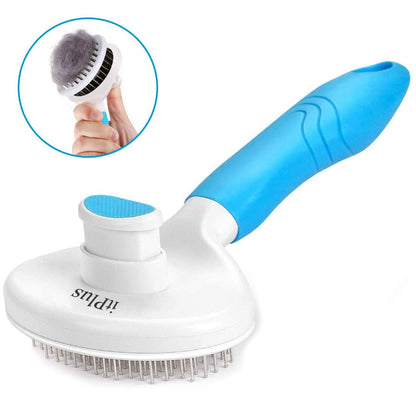 Cat Self Cleaning Slicker Brush, Pets Skin Friendly Cat Brush for Dogs Cats Grooming Brush Tool Easy to Remove Loose Undercoat, Mats Tangled Hair Slicker Massage Cats Dogs Brush - Upgraded