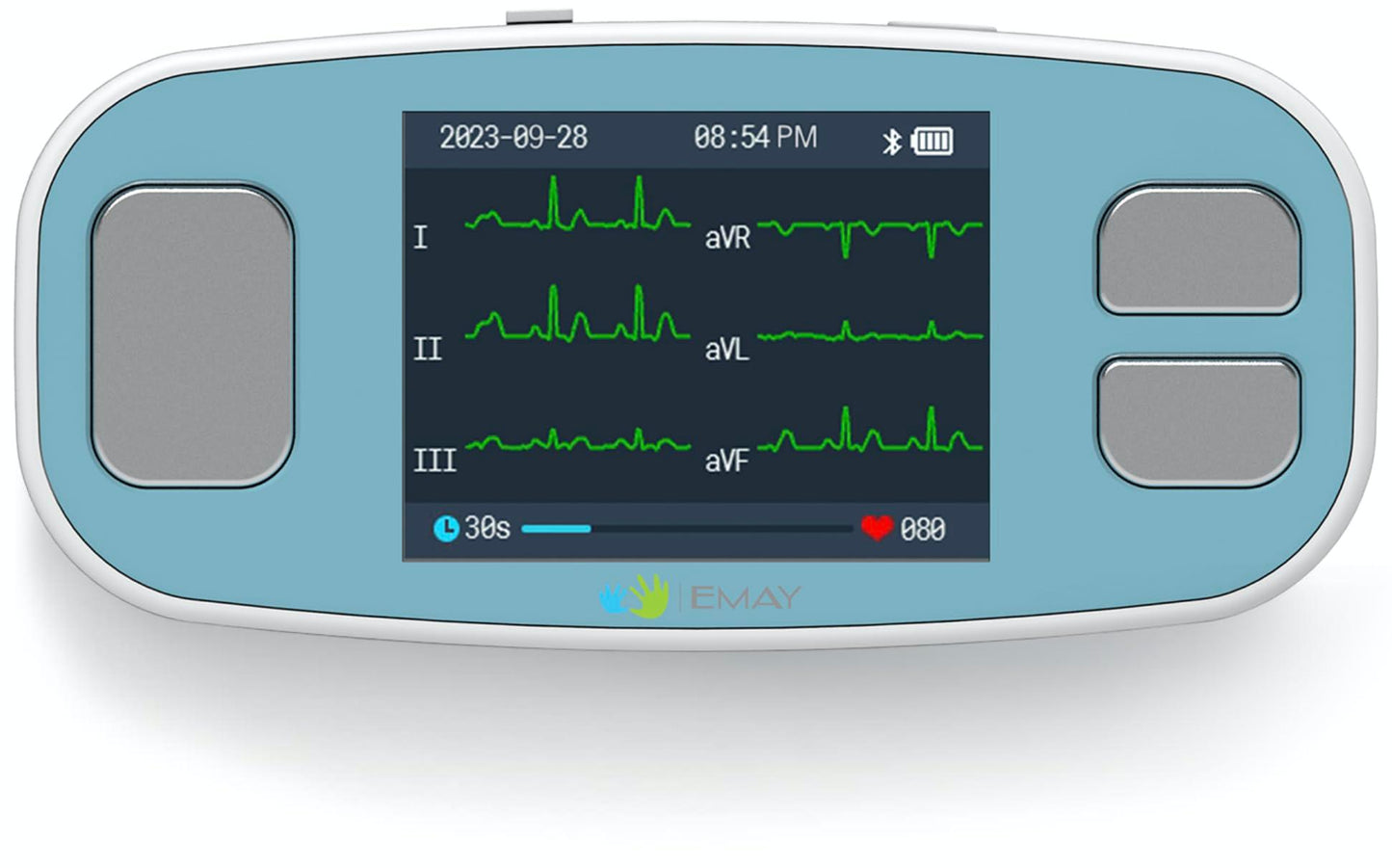 EMAY 6L Portable ECG Monitor | Record ECG and Heart Rate in 6 Channels | Compatible with Smartphone and PC | No Subscription Required