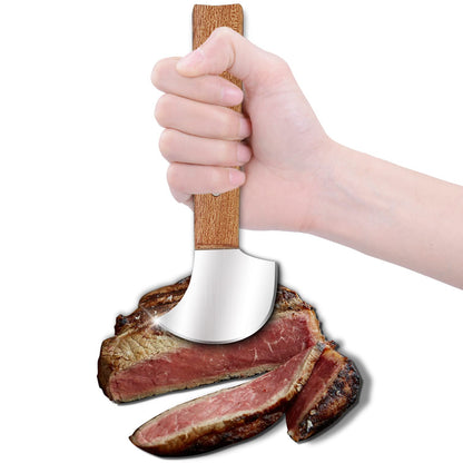 Fstcrt Rocker Knife, One Handed Adaptive Equipment, Ulu Knife, Curved Knife for Cutting Food in Can & Bowl, Steak Knife, Ideal for One-handed Use by Hand Tremors, Arthritis, Elderly or Pet Owner