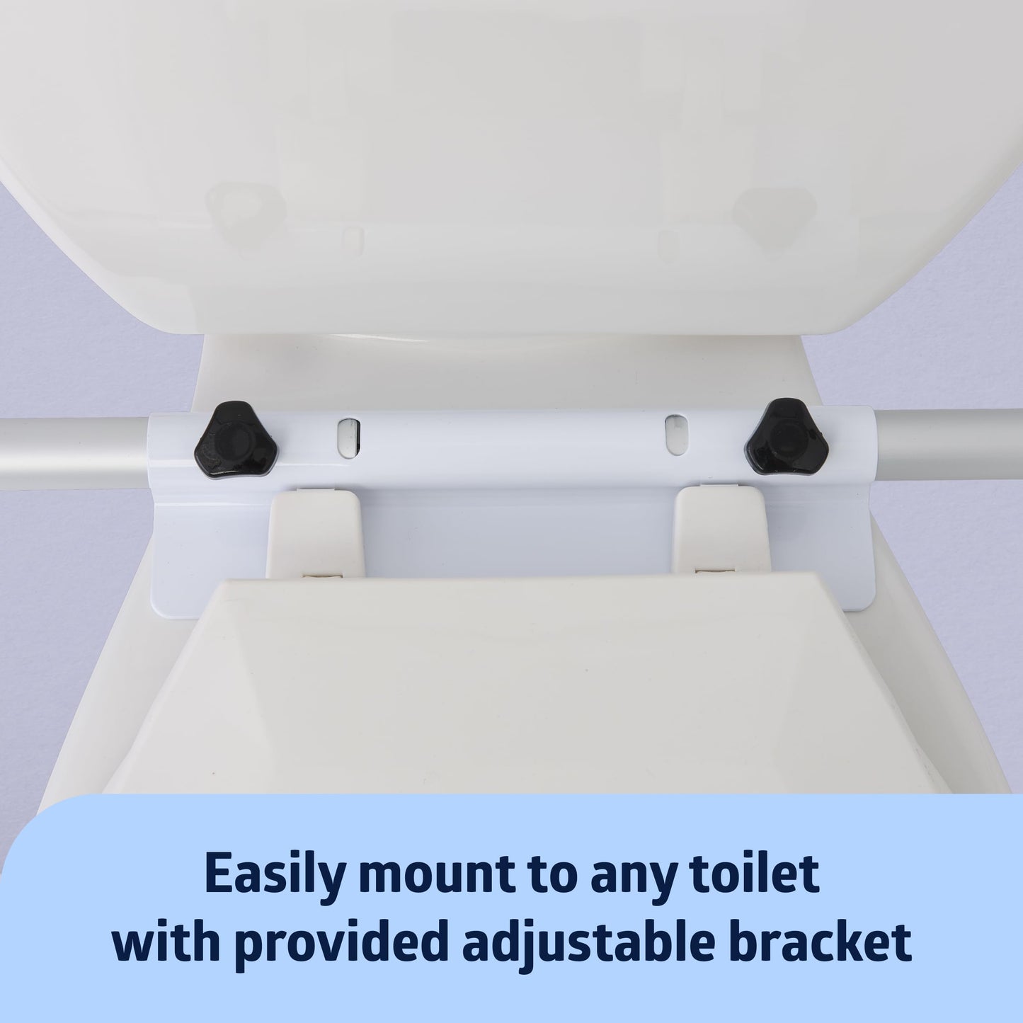 Medline Toilet Safety Rail For Seniors with Easy Installation, Height Adjustable Toilet Safety Frame, Bathroom Assist Rail with Armrests, Bathroom Safety, 250 lb. Weight Capacity