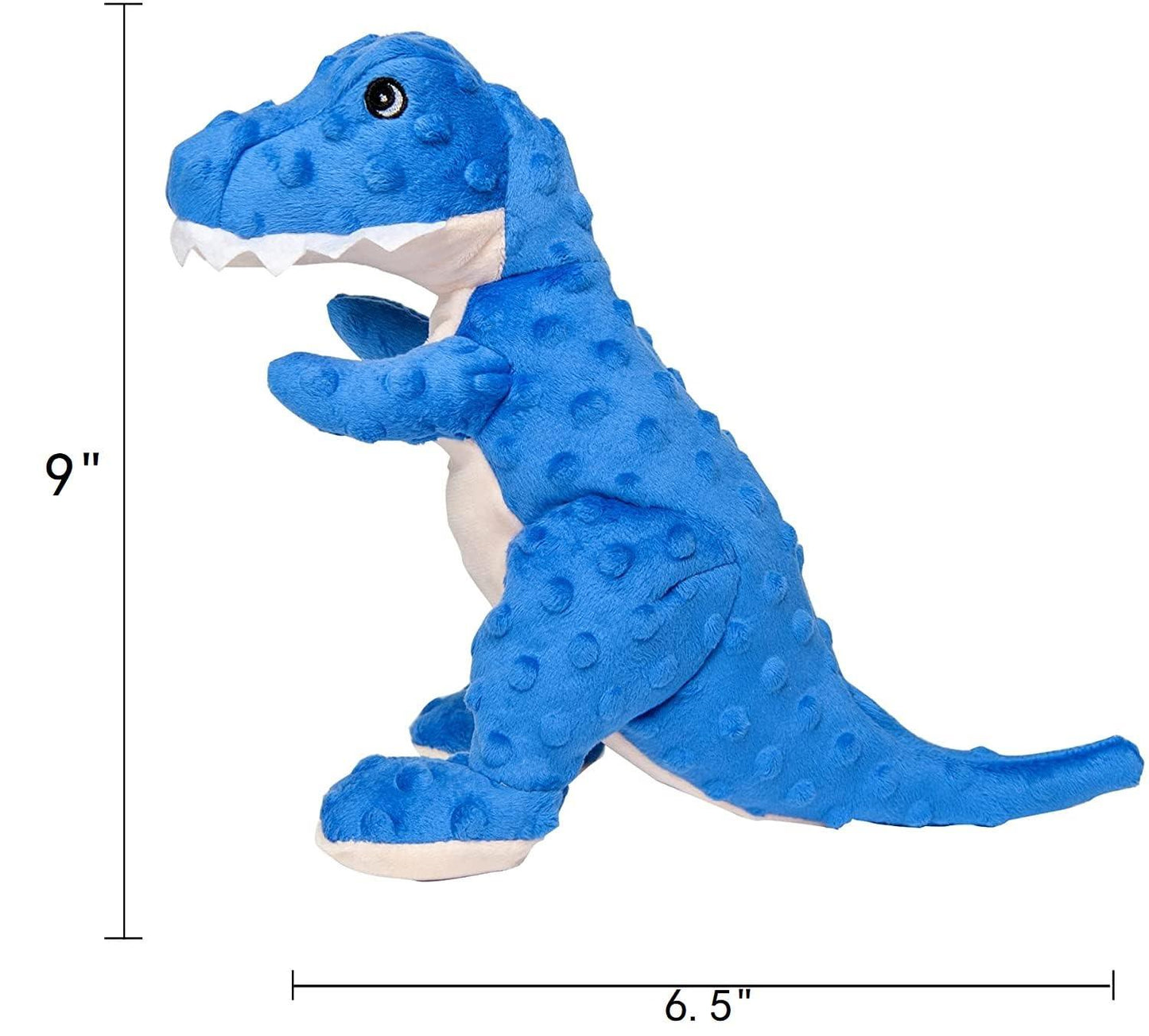 DODODOLA Dog Toys Dinosaur Dog Toy Blue Stuffed Animals Chew Toy Plush Squeaky Dog Birthday Toys for Small Large Big Dogs