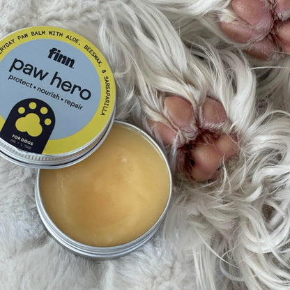 Finn Paw Hero | Natural Revitalizing Dog Paw Balm | Protect, Nourish & Repair from Winter, Snow, Damage, and Dryness - 1.75 oz