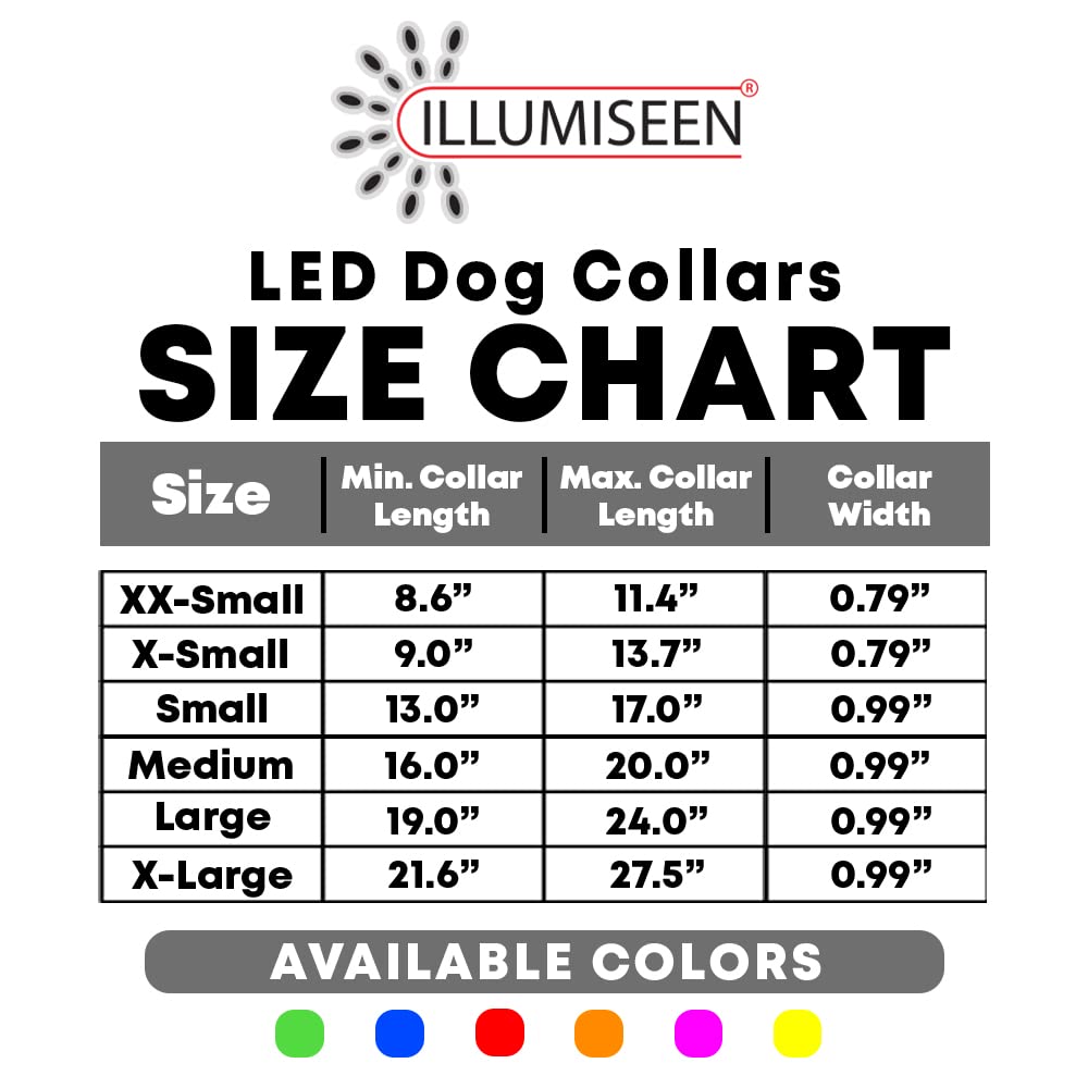 Illumiseen LED Dog Collar USB Rechargeable - Bright & High Visibility Lighted Glow Collar for Pet Night Walking - Weatherproof, in 6 Colors & 6 Sizes (Green Large)