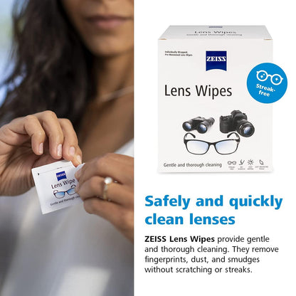 ZEISS Pre-Moistened Alcohol Wipes, Glasses Cleaner, 400 Count