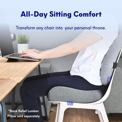 Cushion Lab Patented Pressure Relief Seat Cushion for Long Sitting Hours on Office/Home Chair, Car, Wheelchair - Extra-Dense Memory Foam for Hip, Tailbone, Coccyx, Sciatica - Wellness Green