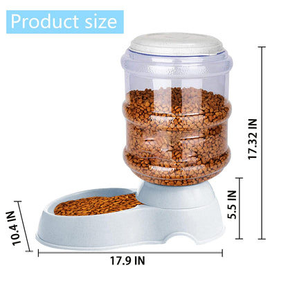 Automatic Dog Feeders, Dog Feeder Dispenser for Large Dogs, 3 Gallon Gravity Automatic Dog Cat Feeder Station, Dry Food Storage Container Bowl for Adult Dogs