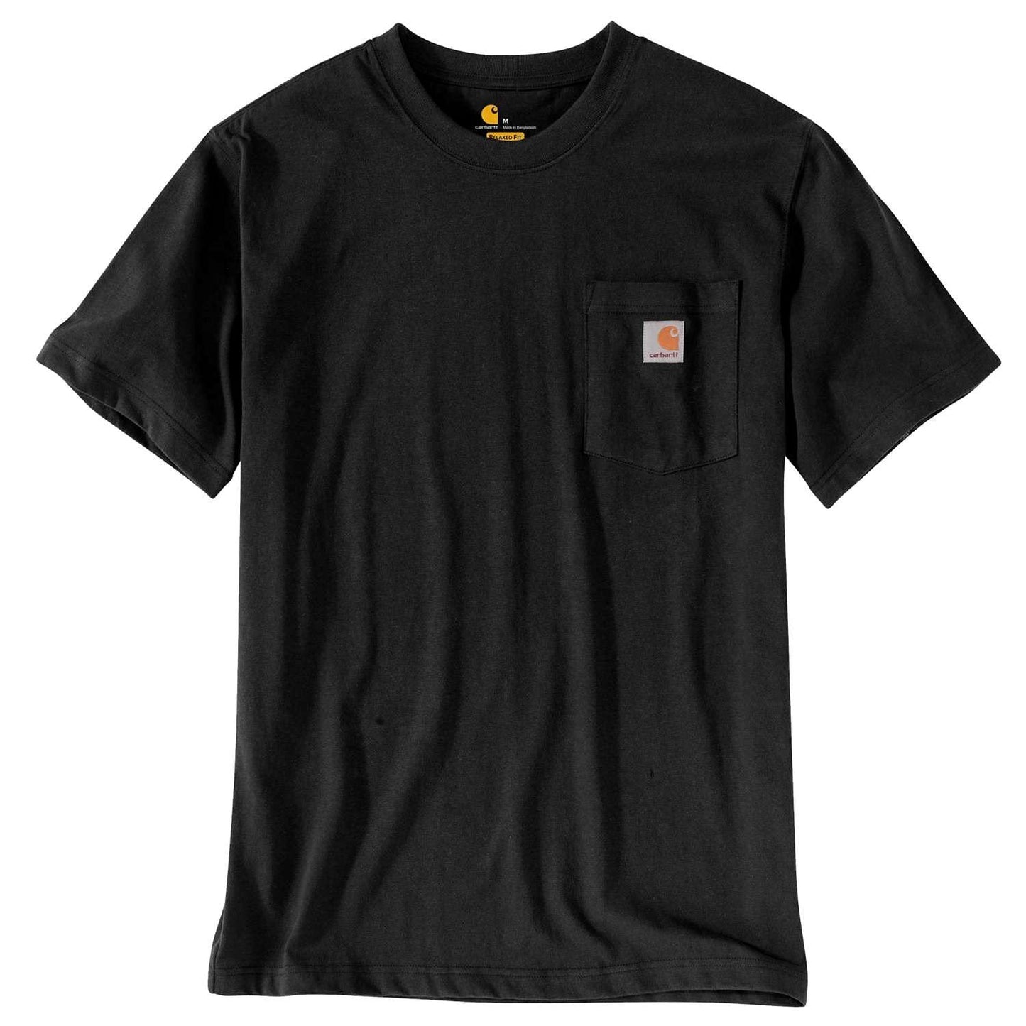 Carhartt Men's Relaxed Fit Heavyweight Short-Sleeve Pocket T-Shirt, Black, Medium