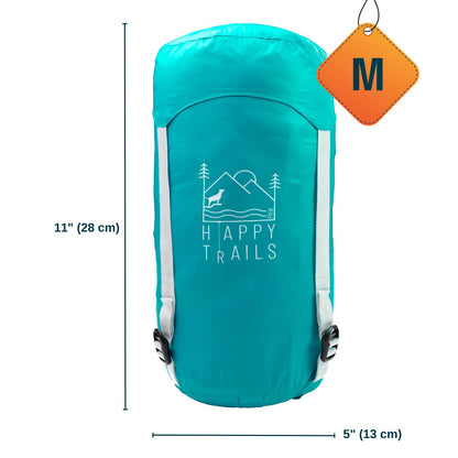 Ultralight Dog Sleeping Bag Backpacking—Outdoor Dog Bed for Hiking—Backpacking Gear for Dogs—Dog Hiking Gear—Dog Camping Gear—Packable Sleeping Bag for Dogs—Dog Travel Bed (Glacial Blue | Medium)