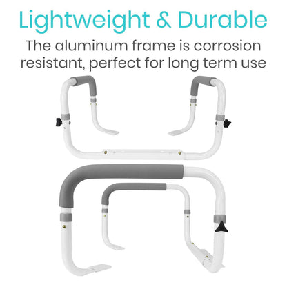 Vive Toilet Safety Rail for Seniors (FSA/HSA Eligible) - Toilet Seat with Handles for Elderly & Disabled - Adjustable Toilet Safety Frame with Arms - Toilet Grab Bar Hand Rail Assist Device (300 lb)