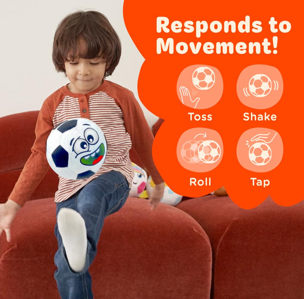 Move2Play, Hilariously Interactive Toy Soccer Ball with Music and Sound Effects, Ball for Toddlers, Birthday Gift For Boys and Girls 1, 2, 3+ Years Old