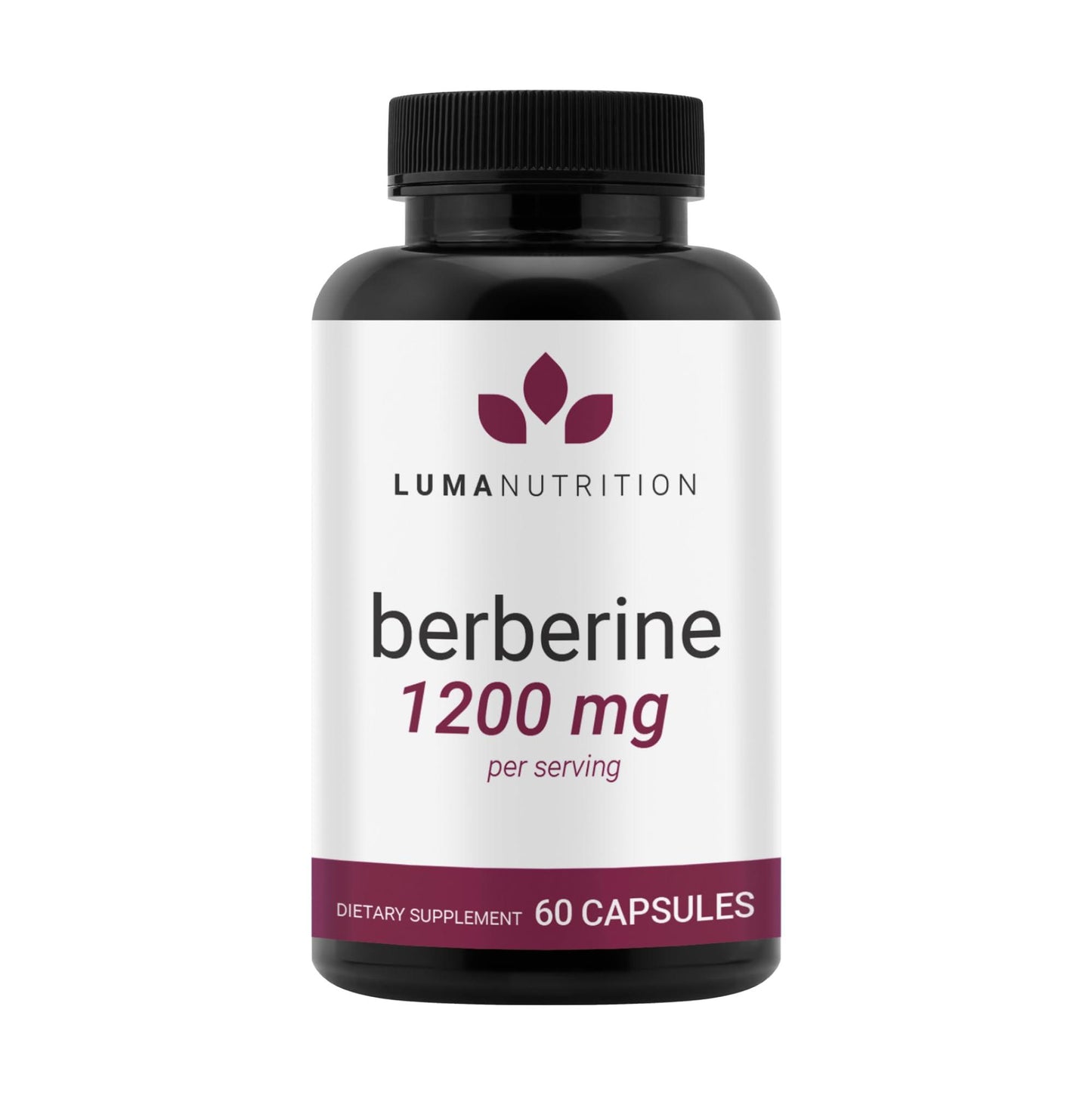 Luma Nutrition Berberine Supplement - Berberine 1200mg Per Serving - Berberine HCI - Berberine Plus - 60 Capsules