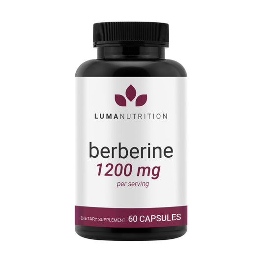 Luma Nutrition Berberine Supplement - Berberine 1200mg Per Serving - Berberine HCI - Berberine Plus - 60 Capsules