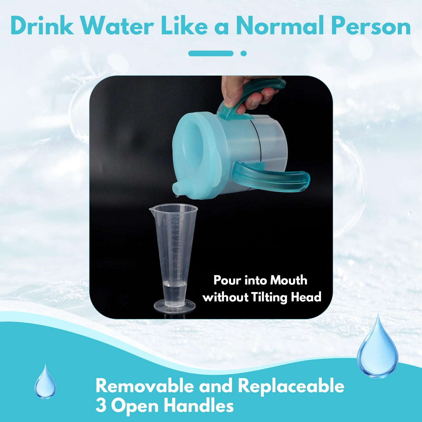 Healvaluefit Dysphagia Cup for Adult, Spill Proof Cup, Choke Proof Cup 5cc 10cc 15cc for Swallowing Problems, Gift Gadgets for Dementia, Parkinson's, Stroke