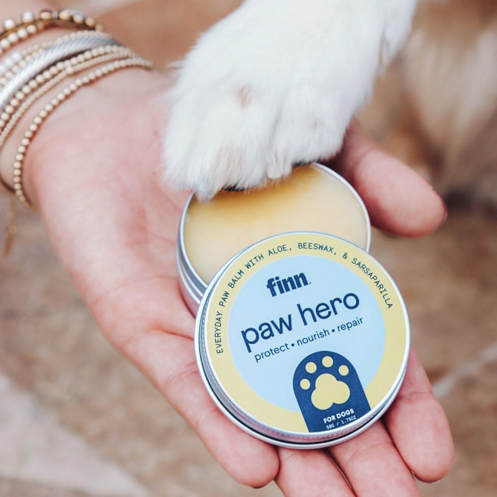 Finn Paw Hero | Natural Revitalizing Dog Paw Balm | Protect, Nourish & Repair from Winter, Snow, Damage, and Dryness - 1.75 oz