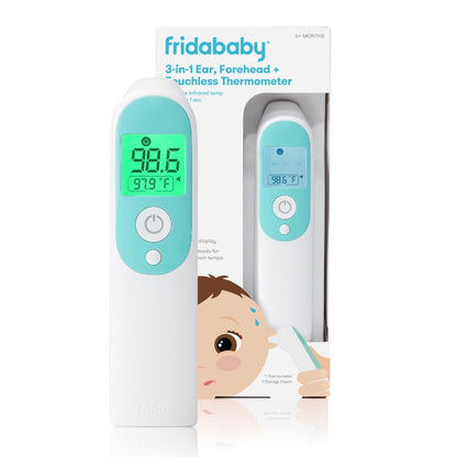 Frida Baby Thermometer, 3-in-1 Infrared Thermometer for Ear, Forehead & Touchless, FSA/ HSA Eligible Fever Thermometer for Baby, Infants ,Toddlers, Kids & Adults