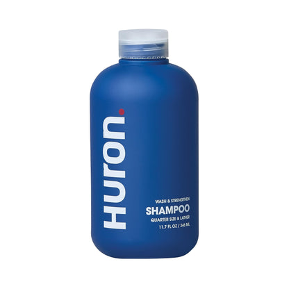 Huron Men's Shampoo | Cleansing & Hydrating Formula | Citrus, Fresh Juniper & Aromatic Greens Scent | Strengthens Hair | Sulfate-Free, Paraben-Free | Argan Oil, Aloe, Peppermint | 11.7 Fl Oz