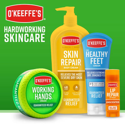 O'Keeffe's Working Hands Hand Cream for Extremely Dry; Cracked Hands; 3.4 Ounce Jar; (Pack 2)