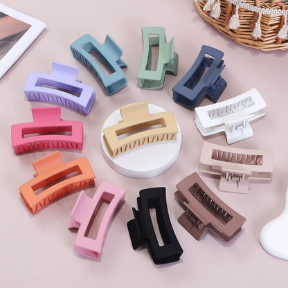 Sisiaipu 12 Pcs Medium Hair Clips, 3.5 Inch, Colorful - Hair Clips for Thick and Thin Hair, Square Claw Clips, Jaw Clips, Bulk Hair Accessories for Women and Girls