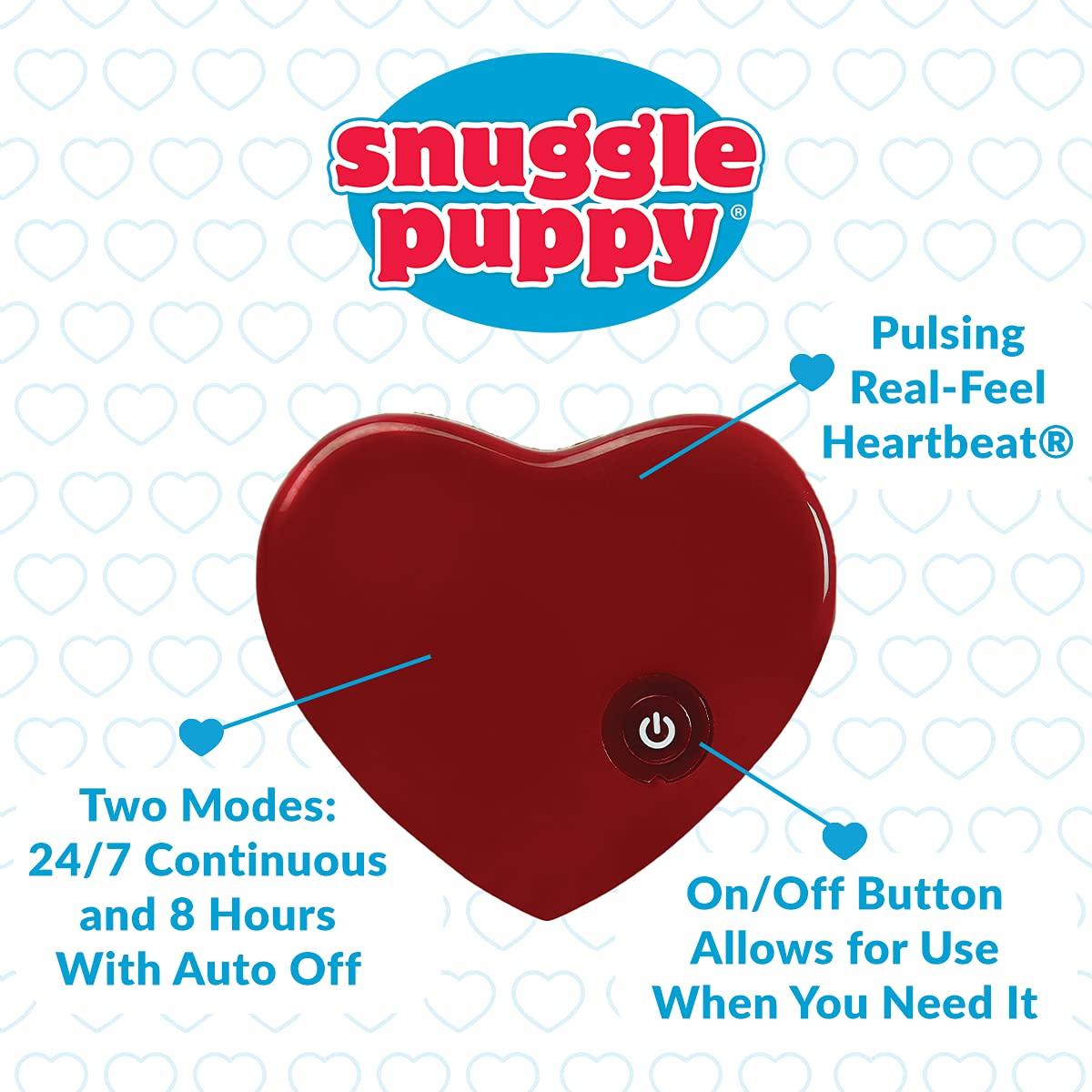 Original Snuggle Puppy Heartbeat Stuffed Toy for Dogs. Pet Anxiety Relief and Calming Aid, Comfort Toy for Behavioral Training in Black