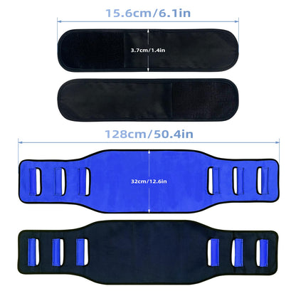 VobeNit Lift Belts for Elderly Widen Transfer Belt for Lifting Seniors,Transfer Sling for Elderly and Disabled,Patient Turning Device Bed Nursing Assist Blue