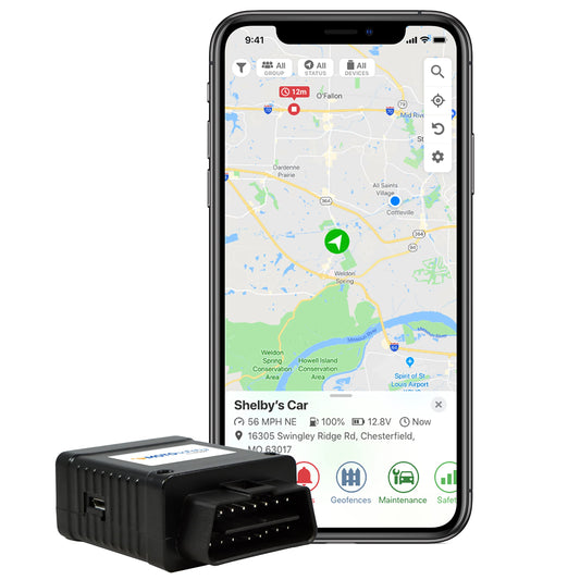 MOTOsafety OBD GPS Car Tracker, Hidden Vehicle Tracker and Monitoring System with Real Time Location GPS Reports, For Auto, Adults, Fleet, Parents, Teen, Elderly, 4G with Phone App