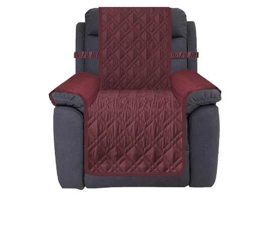 Ameritex Waterproof Nonslip Recliner Cover Stay in Place, Dog Chair Cover Furniture Protector, Ideal Recliner Slipcovers for Pets and Kids (23", Burgundy)