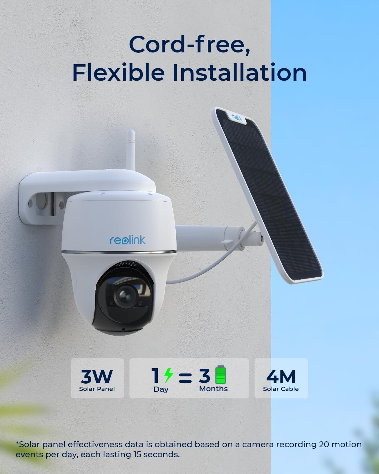 REOLINK Security Camera Wireless Outdoor, Pan Tilt Solar Powered, 5MP 2K+ Color Night Vision, 2.4/5GHz WiFi, Works with Smart Home for Surveillance, Home Hub Compatible, Argus PT + Solar Panel