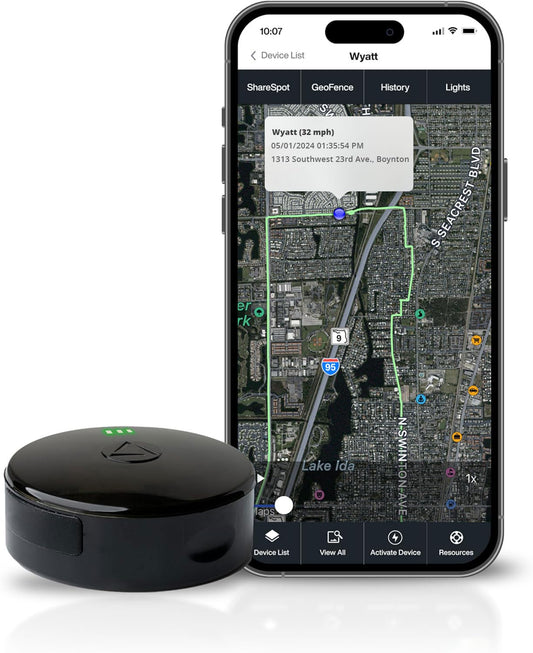 LandAirSea 54 GPS Tracker - Made in the USA from Domestic & Imported Parts. Long Battery, Magnetic, Waterproof, Global Tracking. Subscription Required